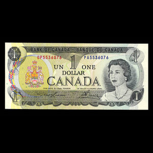 Canada, Banque du Canada, 1 dollar : 1973