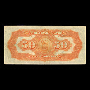 Canada, Imperial Bank of Canada, 50 dollars : 1 novembre 1923