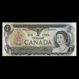 Canada, Banque du Canada, 1 dollar : 1973