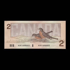 Canada, Banque du Canada, 2 dollars : 1986