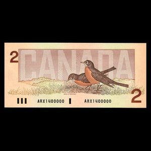 Canada, Banque du Canada, 2 dollars : 1986