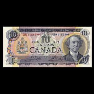 Canada, Banque du Canada, 10 dollars : 1971