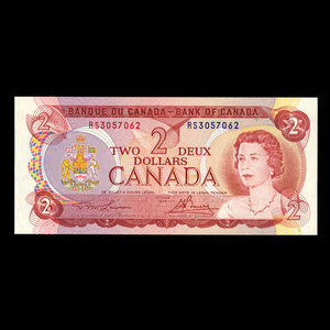 Canada, Banque du Canada, 2 dollars : 1974