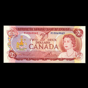 Canada, Banque du Canada, 2 dollars : 1974