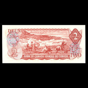 Canada, Banque du Canada, 2 dollars : 1974