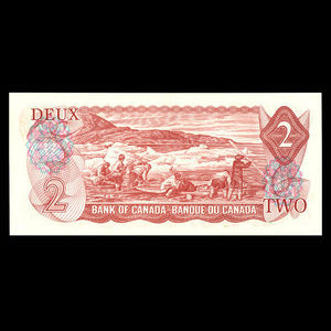 Canada, Banque du Canada, 2 dollars : 1974