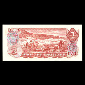 Canada, Banque du Canada, 2 dollars : 1974