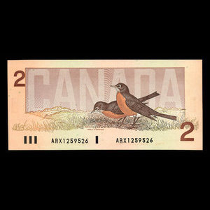 Canada, Banque du Canada, 2 dollars : 1986