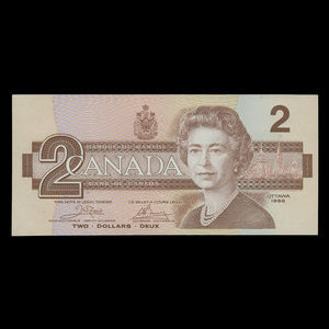 Canada, Banque du Canada, 2 dollars : 1986