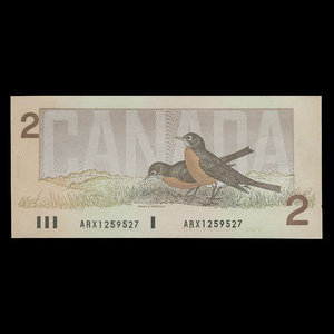 Canada, Banque du Canada, 2 dollars : 1986