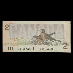 Canada, Banque du Canada, 2 dollars : 1986