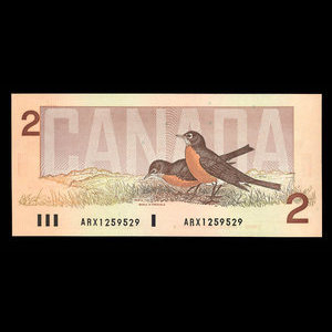 Canada, Banque du Canada, 2 dollars : 1986