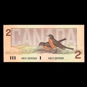 Canada, Banque du Canada, 2 dollars : 1986