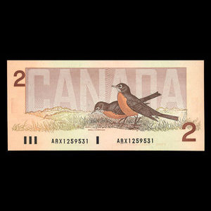 Canada, Banque du Canada, 2 dollars : 1986