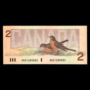 Canada, Banque du Canada, 2 dollars : 1986