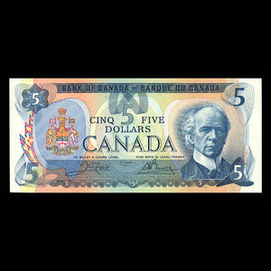 Canada, Banque du Canada, 5 dollars : 1979