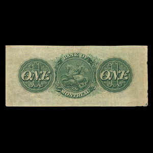 Canada, Banque de Montréal, 1 dollar : 3 janvier 1859