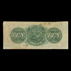 Canada, Banque de Montréal, 10 dollars : 3 janvier 1859