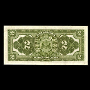 Canada, Dominion du Canada, 2 dollars : 2 janvier 1914