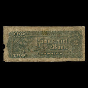 Canada, Commercial Bank of Newfoundland, 2 dollars : 3 janvier 1888