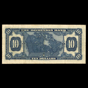 Canada, Dominion Bank, 10 dollars : 1 février 1931