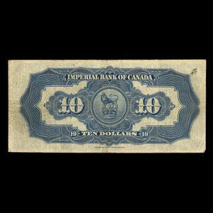 Canada, Imperial Bank of Canada, 10 dollars : 1 novembre 1933