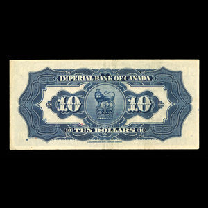 Canada, Imperial Bank of Canada, 10 dollars : 3 janvier 1939