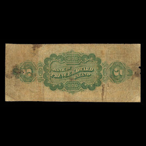 Canada, Bank of Prince Edward Island, 5 dollars : 1 janvier 1872