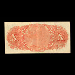 Canada, Bank of Toronto (The), 10 dollars : 2 janvier 1937