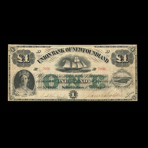 Canada, Union Bank of Newfoundland, 1 livre(anglaise) : 1 mai 1880