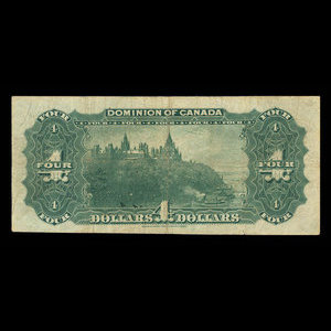 Canada, Dominion du Canada, 4 dollars : 2 janvier 1902