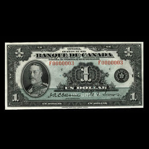 Canada, Banque du Canada, 1 dollar : 1935