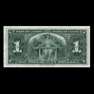 Canada, Banque du Canada, 1 dollar : 2 janvier 1937