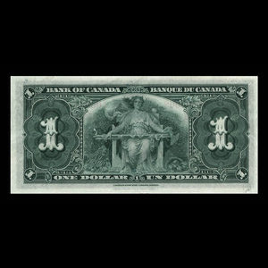 Canada, Banque du Canada, 1 dollar : 2 janvier 1937