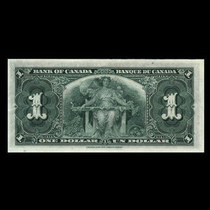 Canada, Banque du Canada, 1 dollar : 2 janvier 1937