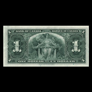 Canada, Banque du Canada, 1 dollar : 2 janvier 1937