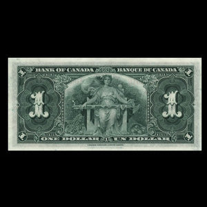 Canada, Banque du Canada, 1 dollar : 2 janvier 1937