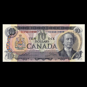 Canada, Banque du Canada, 10 dollars : 1971