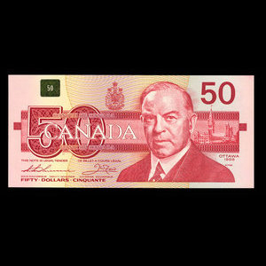 Canada, Banque du Canada, 50 dollars : 1988