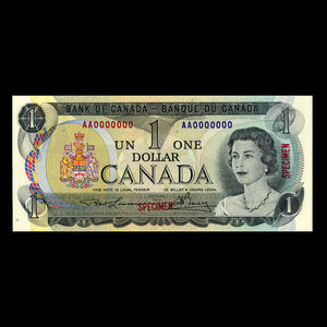 Canada, Banque du Canada, 1 dollar : 1973