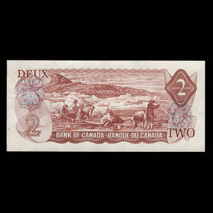 Canada, Banque du Canada, 2 dollars : 1974