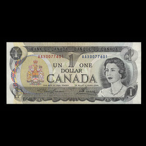 Canada, Banque du Canada, 1 dollar : 1973