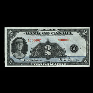 Canada, Banque du Canada, 2 dollars : 1935