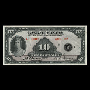 Canada, Banque du Canada, 10 dollars : 1935