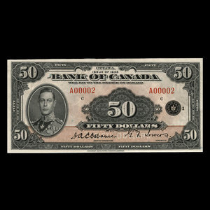 Canada, Banque du Canada, 50 dollars : 1935