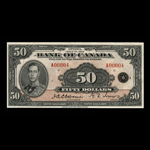 Canada, Banque du Canada, 50 dollars : 1935