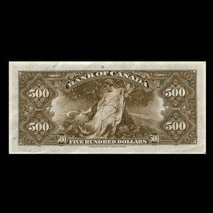 Canada, Banque du Canada, 500 dollars : 1935