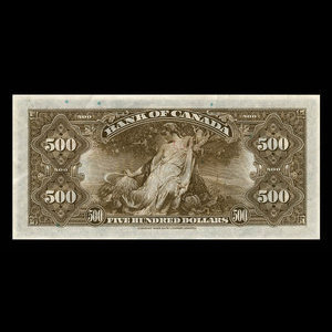 Canada, Banque du Canada, 500 dollars : 1935