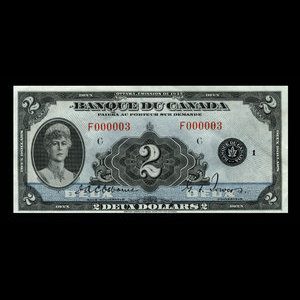 Canada, Banque du Canada, 2 dollars : 1935