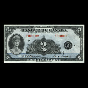 Canada, Banque du Canada, 2 dollars : 1935